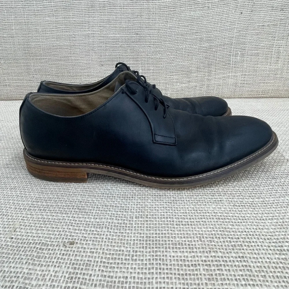 Aston Grey Collection Men's Black‎ Leather Oxford Shoes Size 9.5